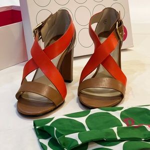 Boden Colorblock Heel Sandal Size 7.5 NEW